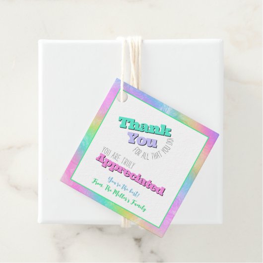 Leraar/Personeel Waardering Dank u Cadeau Label (In situ)