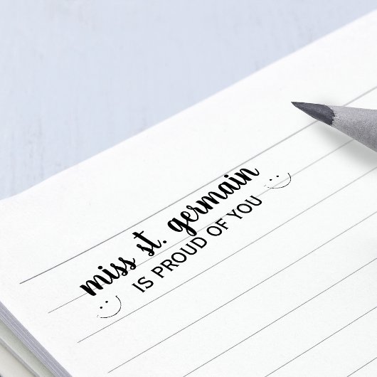 Leraar Persoonlijk Trots Op Jou Zelfinktende Stempel