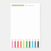 Leraar Persoonlijke kleurenpotlood Post-it notitie Post-it® Notes (Voorkant)