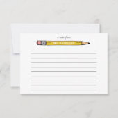 Leraar persoonlijke notitiekaarten met nr. 2 potlo (Voorkant)