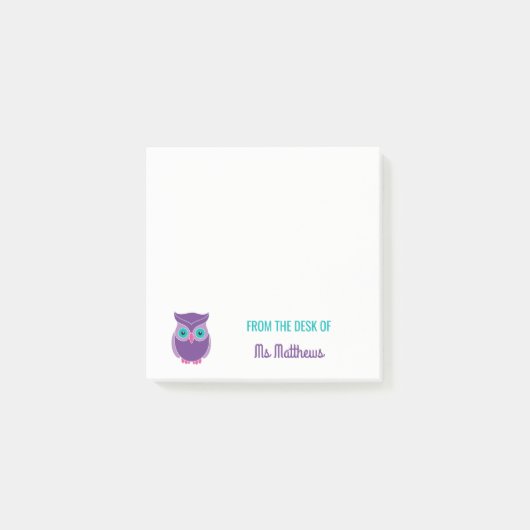 Leraar persoonlijke Paarse boomkor van de bureau v Post-it® Notes (Voorkant)