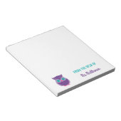 Leraar persoonlijke stutten Paarse kuit van het bu Notitieblok (Schuin)