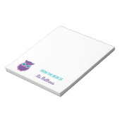 Leraar persoonlijke stutten Paarse kuit van het bu Notitieblok (Linkerzijde)