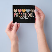 Leraar Peuterspeelzaal Terug naar School Flyer (Hand)