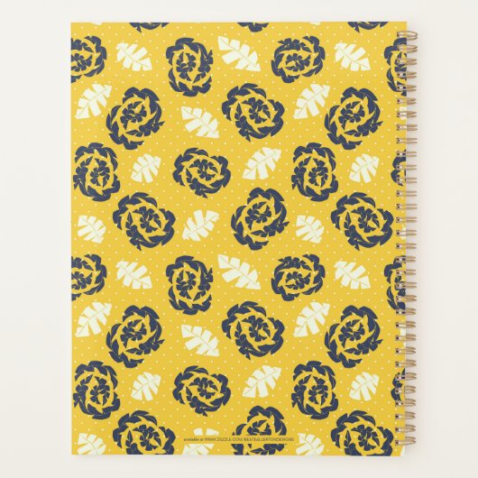 Leraar Planner Floral Yellow  Block Print (Achterkant)