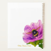 Leraar Planner met Mallow Flowers en Bumblebee (Achterkant)