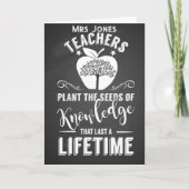 Leraar plant het zaad van kennis kaart (Voorkant)