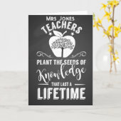 Leraar plant het zaad van kennis kaart (Gele Bloem)