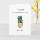 Leraar plant liefhebber bedankt om ons te helpen g kaart (Gele Bloem)