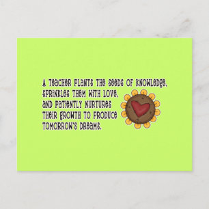 Leraar Planten Seeds Tshirts en Gifts Briefkaart