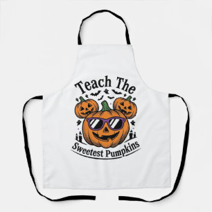 Leraar Pompoen Shirt Schattig Halloween Klas Ontwe Schort