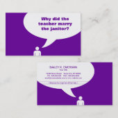 leraar/portiergrap (klantgerichte kleur) visitekaartje (Voorkant / Achterkant)