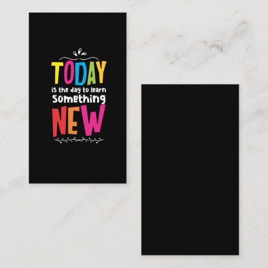 Leraar Positief Mindset School Educator Visitekaartje (Voorkant / Achterkant)