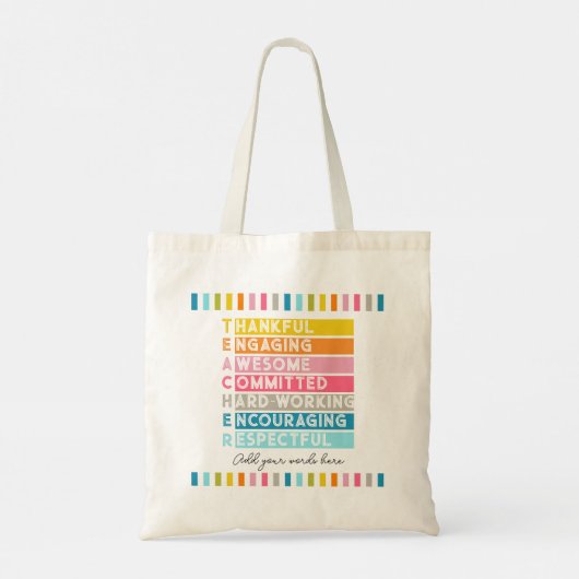 Leraar positieve formulering pensioen Nursery Tote Bag (Achterkant)