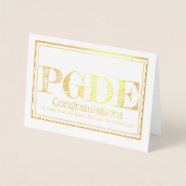 Leraar Post Graduate Diploma in Education Folie Kaarten