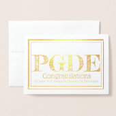 Leraar Post Graduate Diploma in Education Folie Kaarten (Voorkant met envelop)