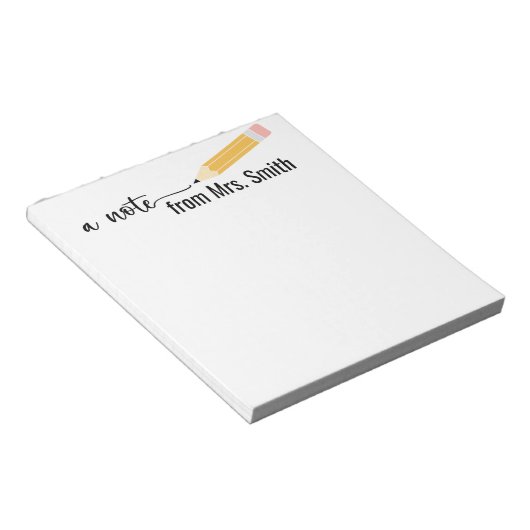 Leraar potlood "een notitie van" Notitieblok (Schuin)