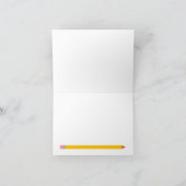 Leraar Potlood gevoerd papier Dank u kaart (Binnen)