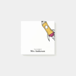 Leraar potlood Ruimteschip Rocket School Post-it® Notes