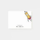 Leraar potlood Ruimteschip Rocket School Post-it® Notes (Voorkant)