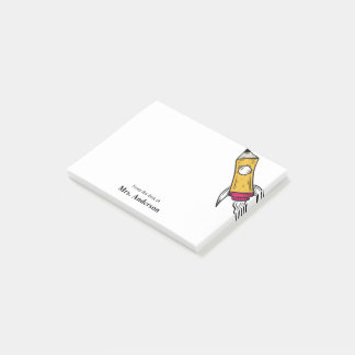 Leraar potlood Ruimteschip Rocket School Post-it® Notes