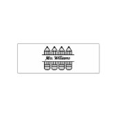 Leraar Potlood Terug Naar School Waardering Zelfinktende Stempel (Design)