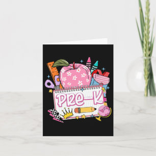 Leraar Pre-k Terug naar school Apple Notitieboek R Kaart