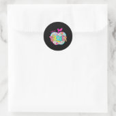 Leraar Pre-K Terug naar school Dalmatiër Stippen Ronde Sticker (Tas)