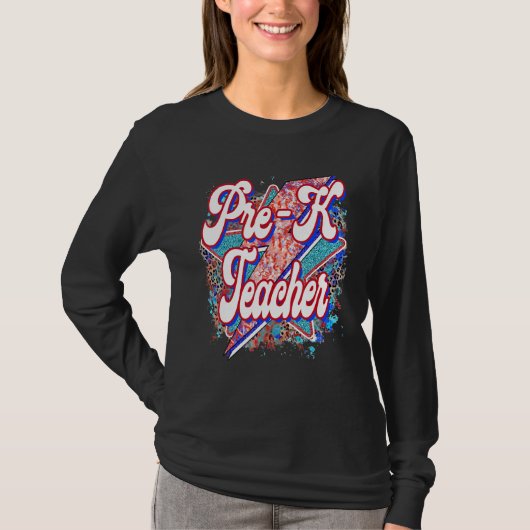 leraar prek leraar bliksem terug naar school t-shirt (Voorkant)