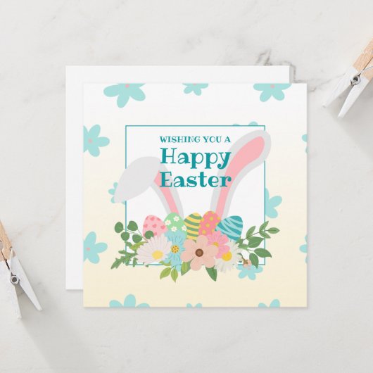 Leraar Prettig Pasen  Kaart (Voorkant / Achterkant in situ)