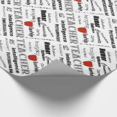 Leraar Pride+Red Apple/Text Design Cadeaupapier (Hoek)