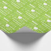 Leraar Pride Word Cloud+Apple/Lime Green Cadeaupapier (Hoek)
