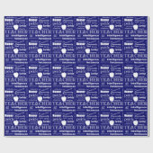 Leraar Pride Word Cloud+Apple/Midnight Blue Cadeaupapier (Vlak)