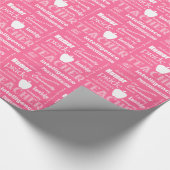 Leraar Pride Word Cloud+Apple/Zacht Roze Cadeaupapier (Hoek)