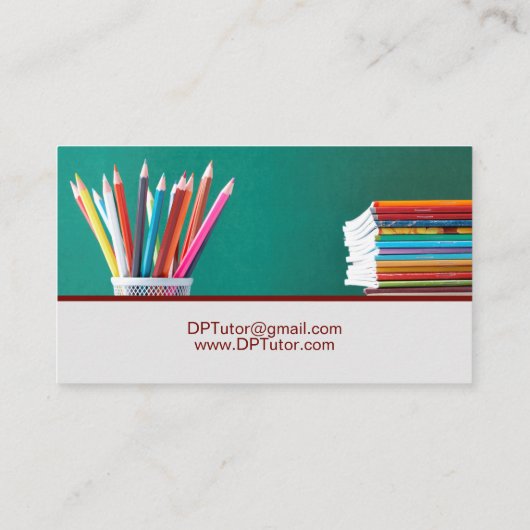 Leraar Privé Taakleraar Visitekaartje (Achterkant)