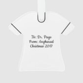 Leraar/professor ACADEMIC BADASS Custom Message Ornament (achterkant)