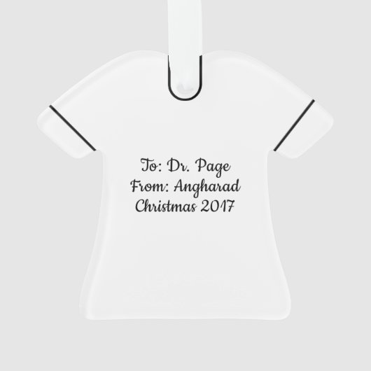 Leraar/professor ACADEMIC BADASS Custom Message Ornament (achterkant)