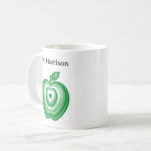 Leraar Professor Persoonlijke Naam Groene Appel Ca Koffiemok (Voorkant links)