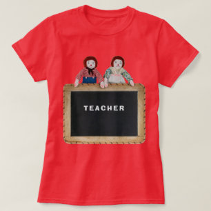 LERAAR Raggedy Ann & Andy poppen schoolbord. T-shirt