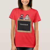 LERAAR Raggedy Ann & Andy poppen schoolbord. T-shirt (Voorkant)