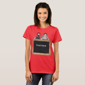 LERAAR Raggedy Ann & Andy poppen schoolbord. T-shirt (Voorkant volledig)