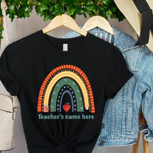 Leraar Rainbow Leuke Inspirivity gepersonaliseerd T-shirt