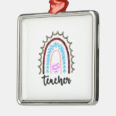 leraar Rainbow Metalen Ornament (Links)