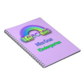 Leraar Rainbow Naam & Grade Spiral Foto Notitieboe Notitieboek (Rechterzijde)