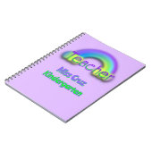 Leraar Rainbow Naam & Grade Spiral Foto Notitieboe Notitieboek (Linkerzijde)