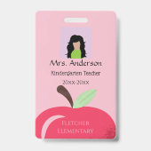 Leraar Red Apple Foto ID Badge (Voorzijde)