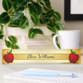 Leraar Red Apple Gold Classic Confetti Naambordje