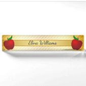Leraar Red Apple Gold Classic Confetti Naambordje (Voorkant)