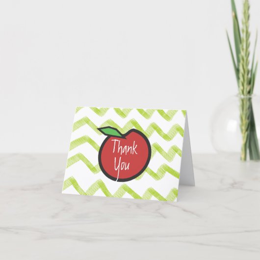 Leraar Red Apple Hartelijk dank Bedankkaart (Voorkant)