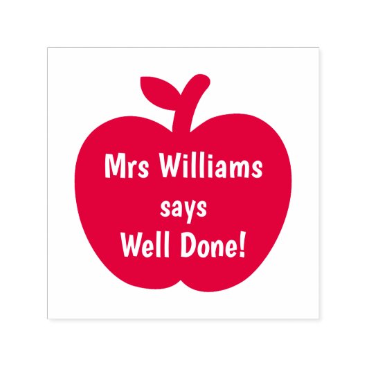 Leraar Red Apple heeft aanmoediging goed gedaan Zelfinktende Stempel (Design)